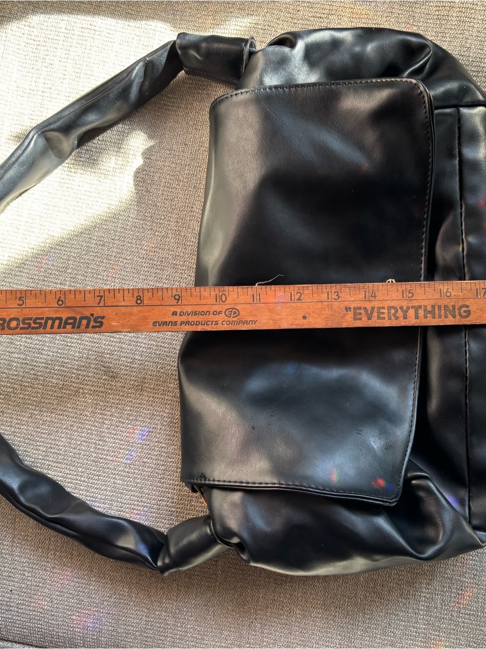 Black Kenzie purse Leather Crossbody Bag - shoulder bag